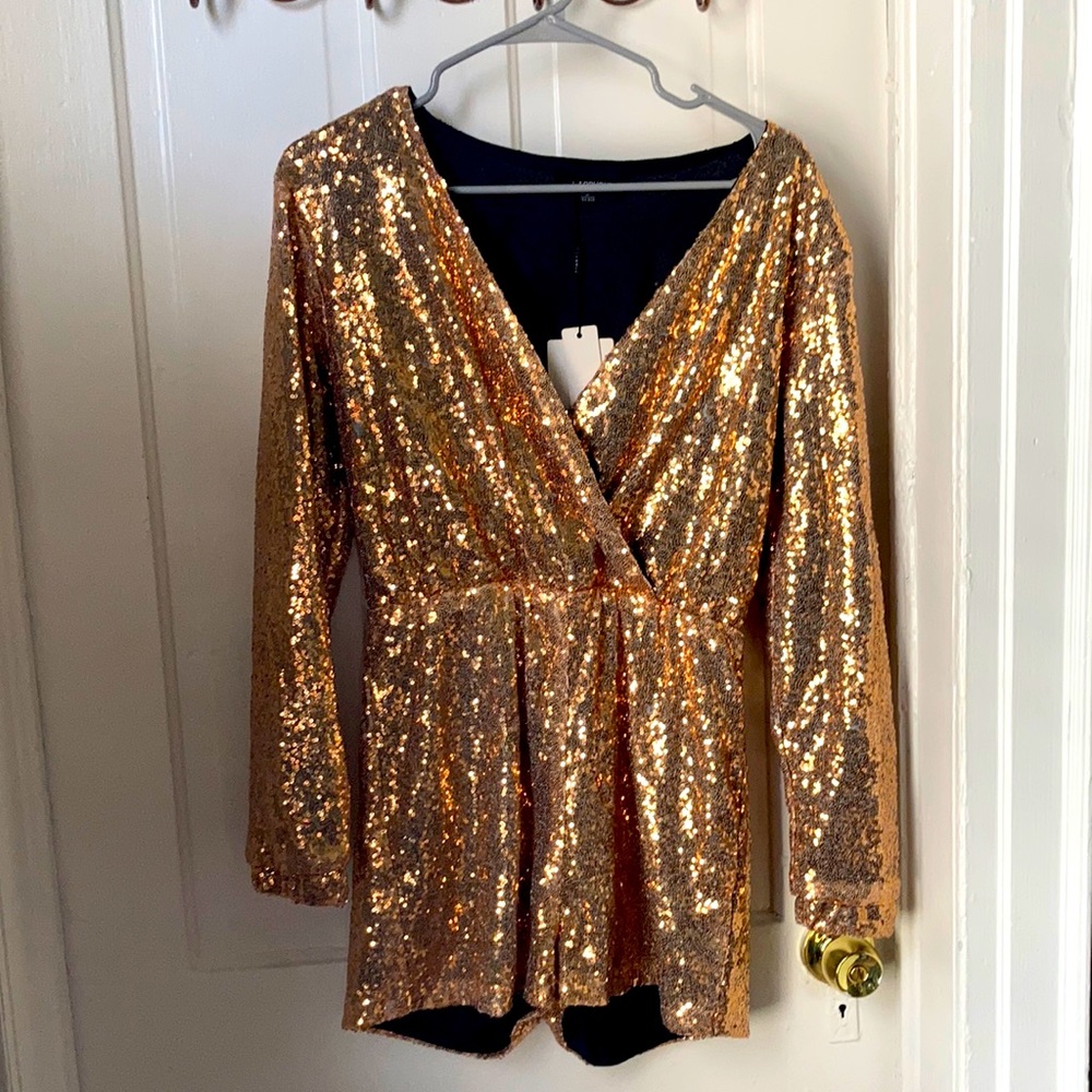 Gold sequined jumper